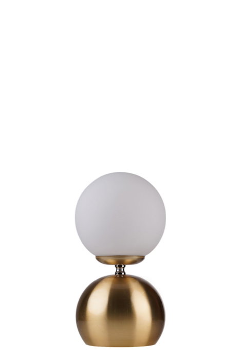 Opviq Lámpara de Mesa de Madera y Vidrio Blanco y Dorado Opviq Lámpara de Mesa de Madera y Vidrio Blanco y Dorado